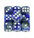 [Light blue grey] Mélanger l\'effet de couleur 12mm D6 Double Cube jouant pour le jeu de société