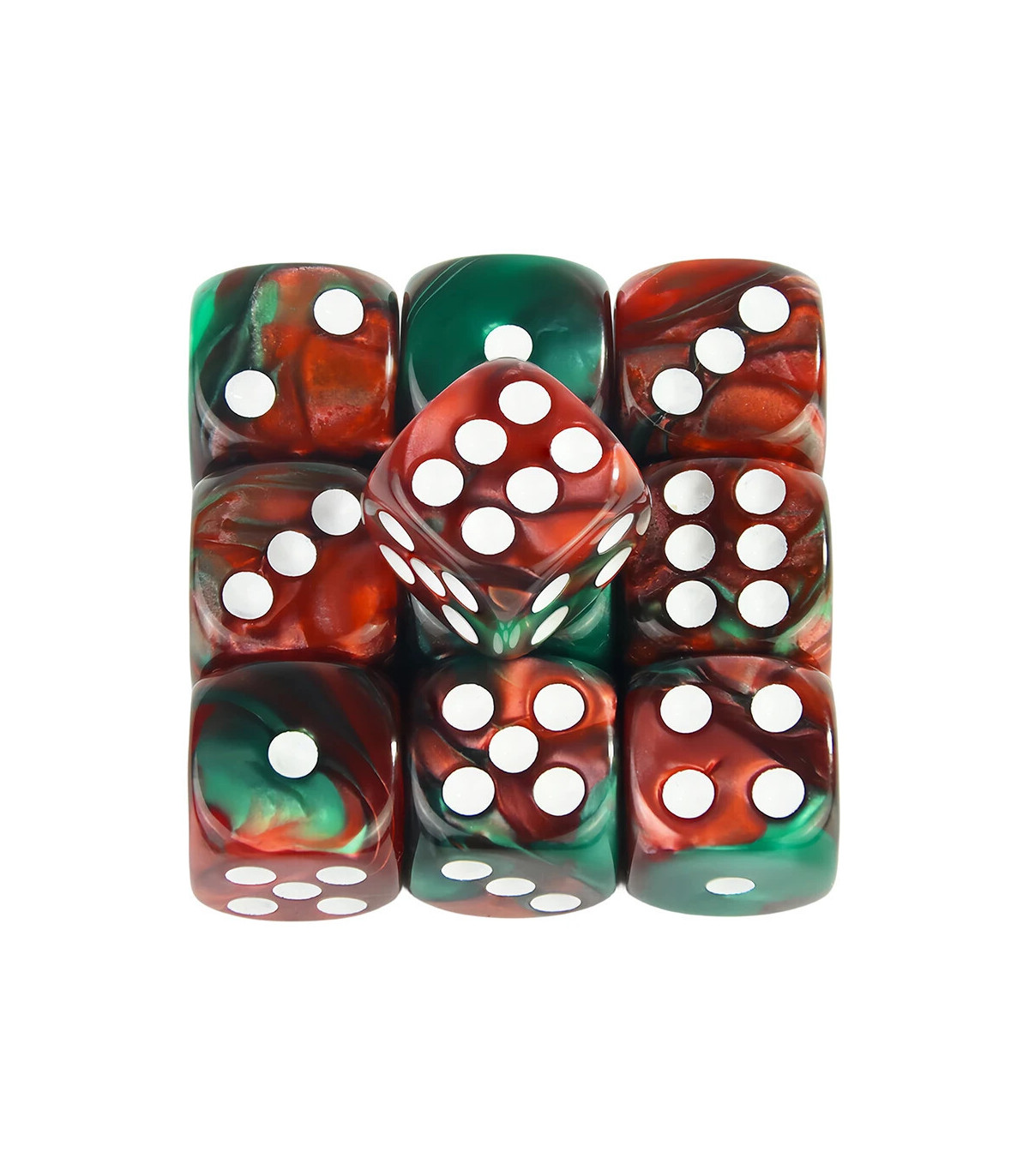 [Light blue grey] Mélanger l\'effet de couleur 12mm D6 Double Cube jouant pour le jeu de société