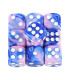 [Pink Blue] Mélanger l\'effet de couleur 12mm D6 Double Cube jouant pour le jeu de société, le j