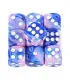 [Pink Blue] Mélanger l\'effet de couleur 12mm D6 Double Cube jouant pour le jeu de société, le j