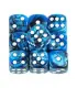 [Blue Black] Mélanger l\'effet de couleur 12mm D6 Double Cube jouant pour le jeu de société, le 