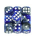 [White Black] Mélanger l\'effet de couleur 12mm D6 Double Cube jouant pour le jeu de société, le