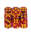 [Marble red] Mixing color effect 12mm D6 Double Cube playing for board game, the