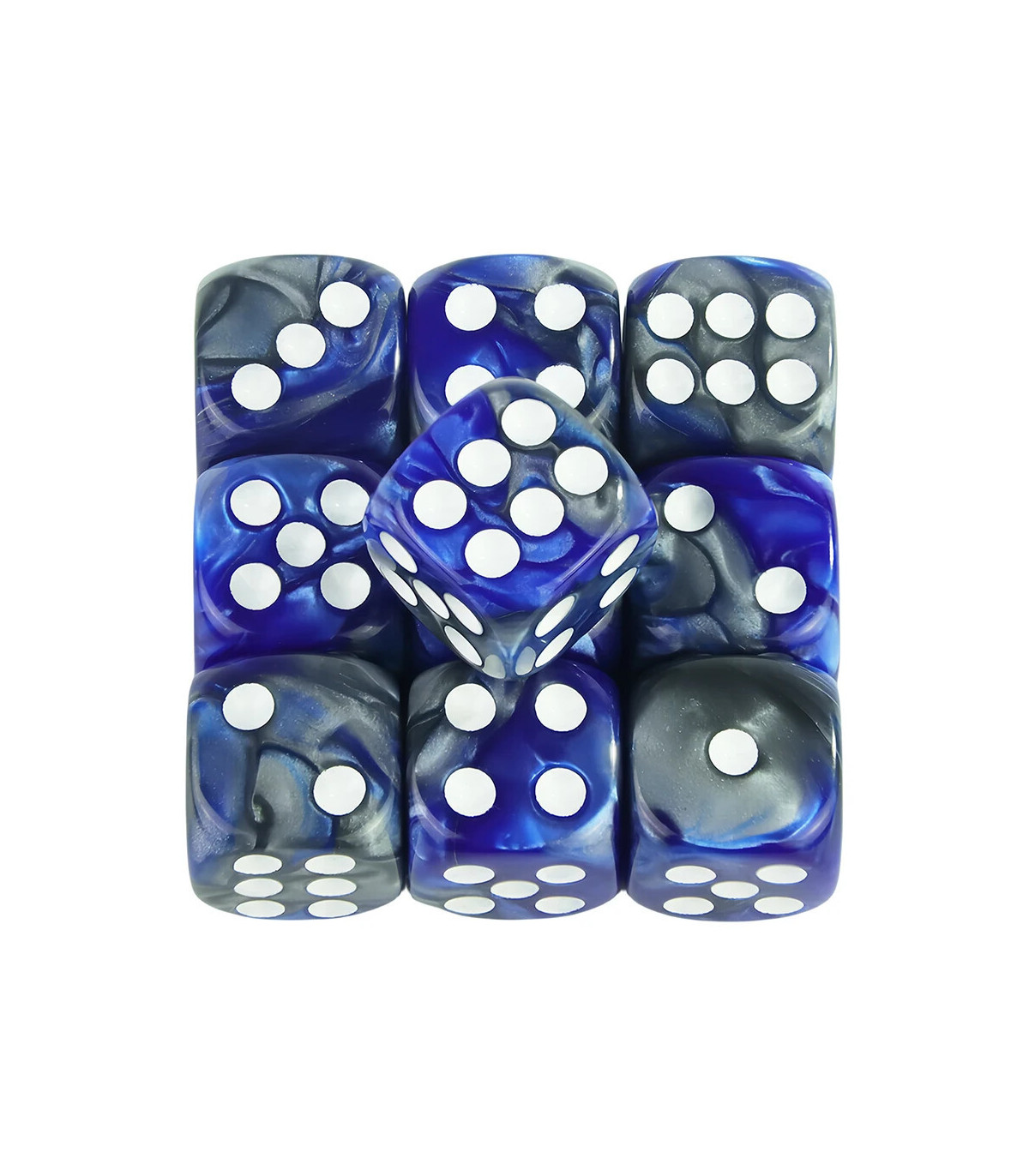 [Marble red] Mélanger l\'effet de couleur 12mm D6 Double Cube jouant pour le jeu de société, le 