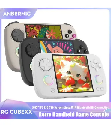 [White No Game Card] ANBERAlfred-Console de jeu vidéo rétro RG CubeXX, console de jeu, détermin
