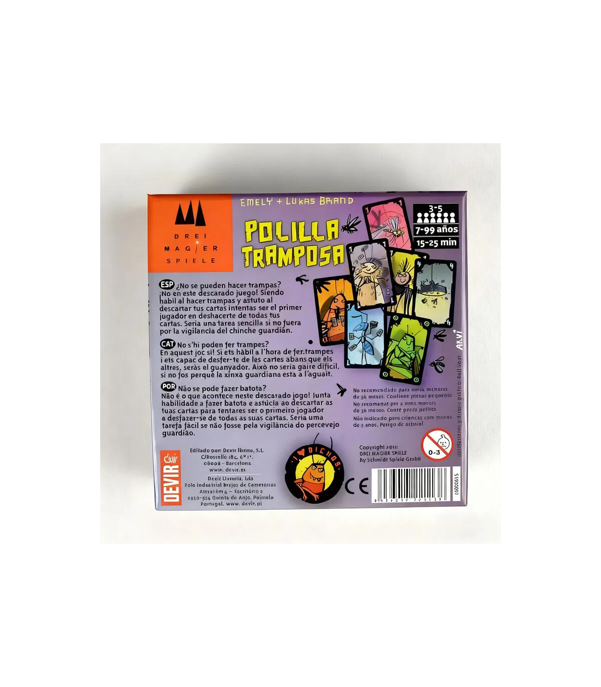 [A set] Jeu de cartes de table Moth, cafard Royal, tricheurage, devir, jeu de stratégie, jeu de