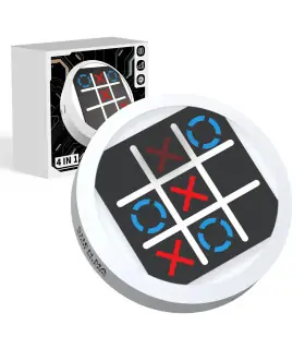 [BLANC] Mini jeu d\'échecs électronique amusant 4 en 1, entraînement à la mémoire, Puzzle, jouet