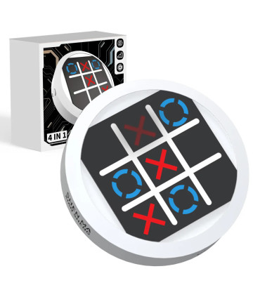 [BLANC] Mini jeu d\'échecs électronique amusant 4 en 1, entraînement à la mémoire, Puzzle, jouet