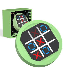 [Green] Mini jeu d\'échecs électronique amusant 4 en 1, entraînement à la mémoire, Puzzle, jouet