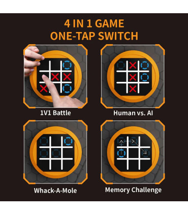 [Green] Mini jeu d\'échecs électronique amusant 4 en 1, entraînement à la mémoire, Puzzle, jouet