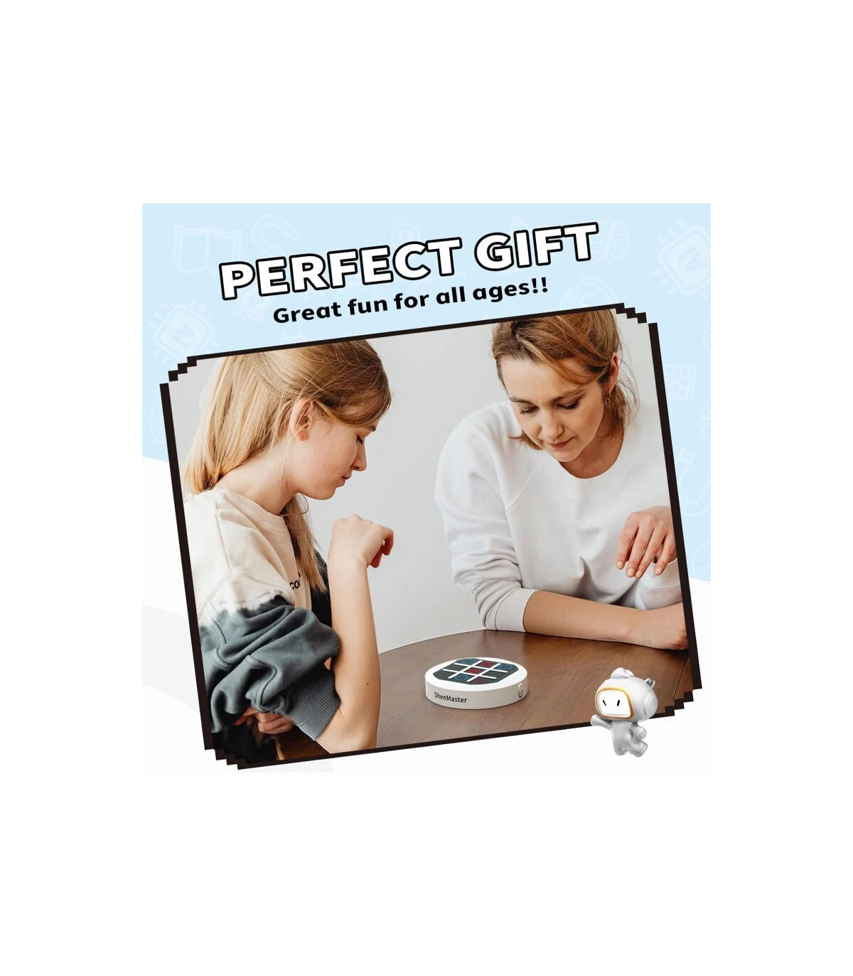 [Green] Mini jeu d\'échecs électronique amusant 4 en 1, entraînement à la mémoire, Puzzle, jouet