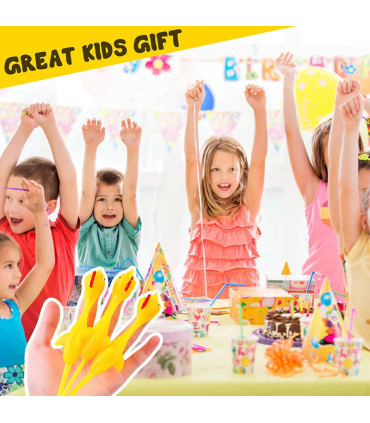 [20pcs A] Catapulte à doigt de poulet mignon, jouets pour enfants, cadeaux de fête d\'anniversai