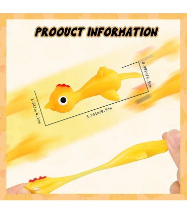 [20pcs A] Catapulte à doigt de poulet mignon, jouets pour enfants, cadeaux de fête d\'anniversai
