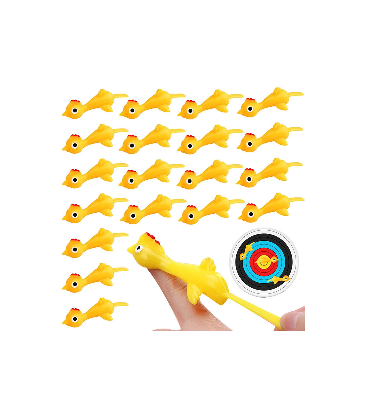 [10pcs A] Catapulte à doigt de poulet mignon, jouets pour enfants, cadeaux de fête d\'anniversai