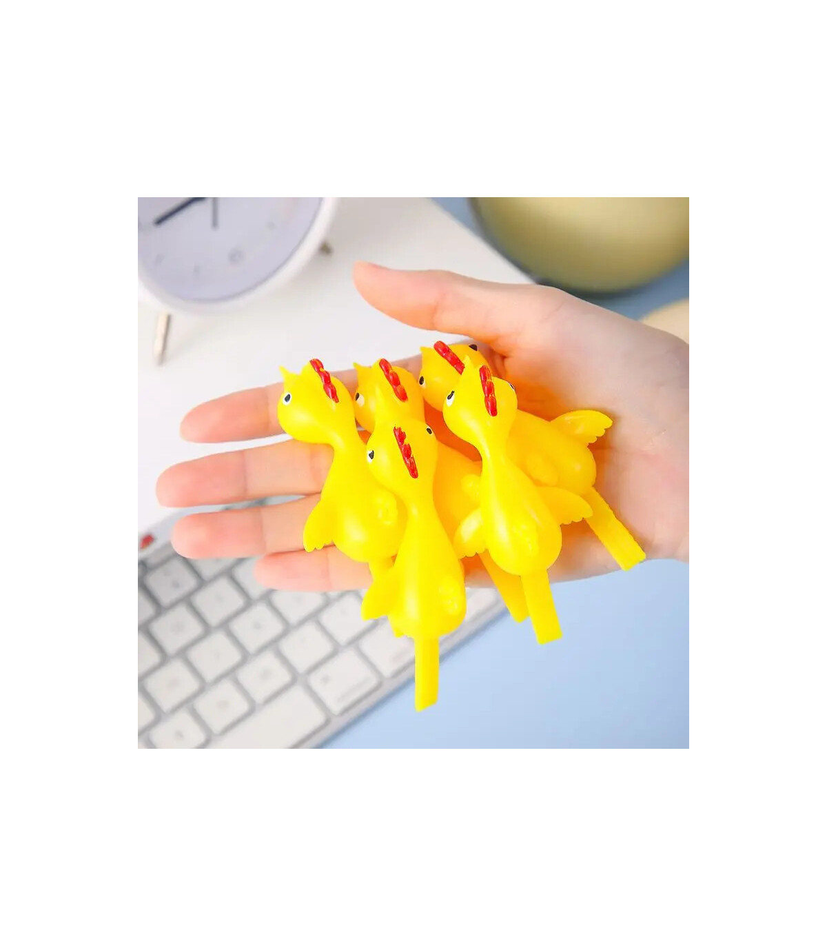 [10pcs A] Catapulte à doigt de poulet mignon, jouets pour enfants, cadeaux de fête d\'anniversai