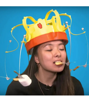 [1pc] Chow Crown Food Hat Funny Trick Party Bubble Crab party prop jeu jouet jeux d\'interaction