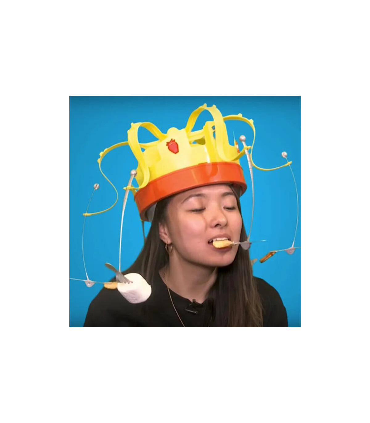 [1pc] Chow Crown Food Hat Funny Trick Party Bubble Crab party prop jeu jouet jeux d\'interaction