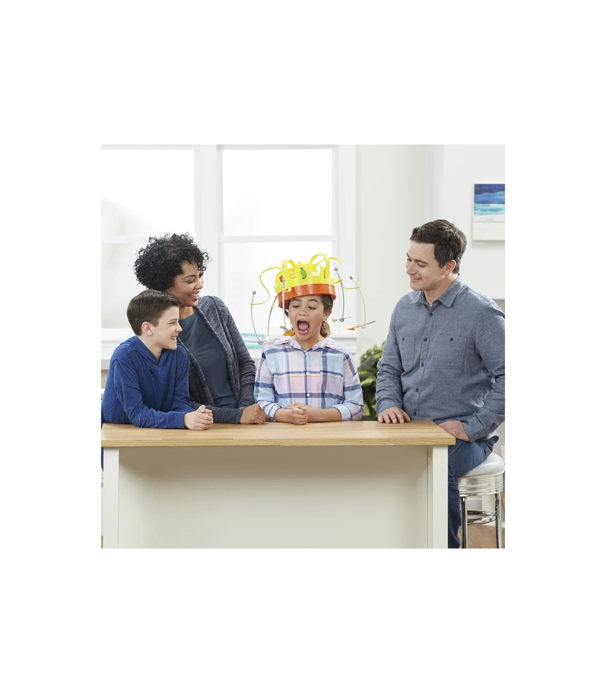 [1pc] Chow Crown Food Hat Funny Trick Party Bubble Crab party prop jeu jouet jeux d\'interaction