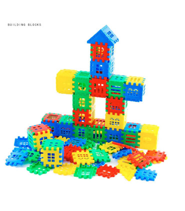 [50pcs] Jeux de Puzzle 3D, Cubes, jouets pour enfants, blocs de construction en bois, jouet édu