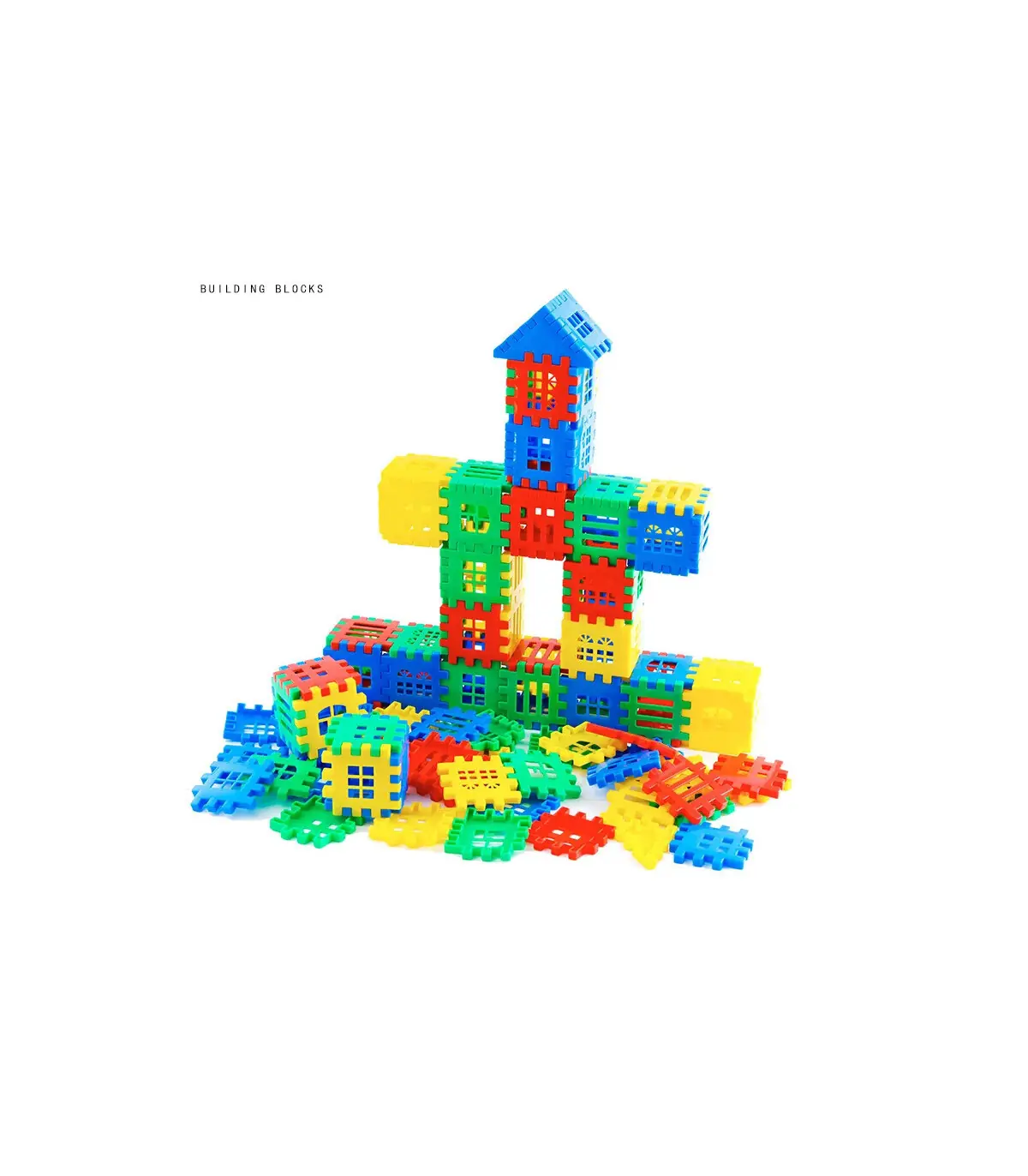 [140pcs] Jeux de Puzzle 3D, Cubes, jouets pour enfants, blocs de construction en bois, jouet éd