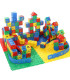 [140pcs] Jeux de Puzzle 3D, Cubes, jouets pour enfants, blocs de construction en bois, jouet éd