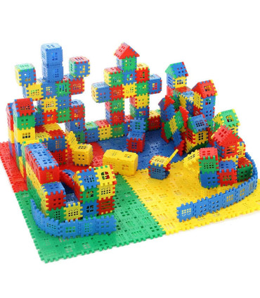 [140pcs] Jeux de Puzzle 3D, Cubes, jouets pour enfants, blocs de construction en bois, jouet éd