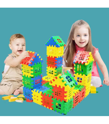[260pcs] Jeux de Puzzle 3D, Cubes, jouets pour enfants, blocs de construction en bois, jouet éd