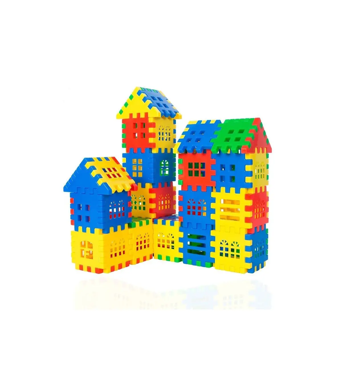 [155pcs] Jeux de Puzzle 3D, Cubes, jouets pour enfants, blocs de construction en bois, jouet éd