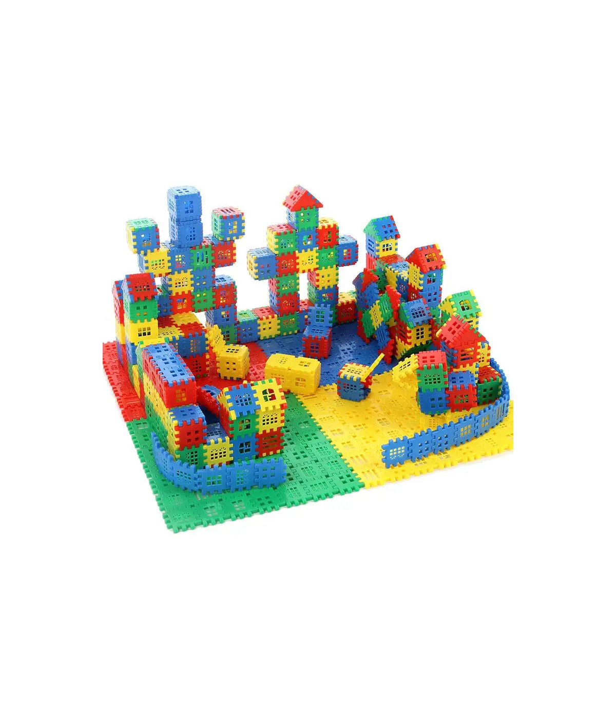 [155pcs] Jeux de Puzzle 3D, Cubes, jouets pour enfants, blocs de construction en bois, jouet éd