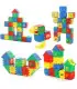 [155pcs] Jeux de Puzzle 3D, Cubes, jouets pour enfants, blocs de construction en bois, jouet éd