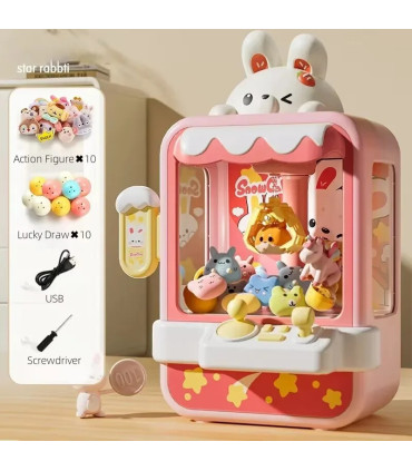 [33404-Rabbit] Jouet de machine à griffes de dinosaure pour enfants, mini jeu de receveur d\'arc