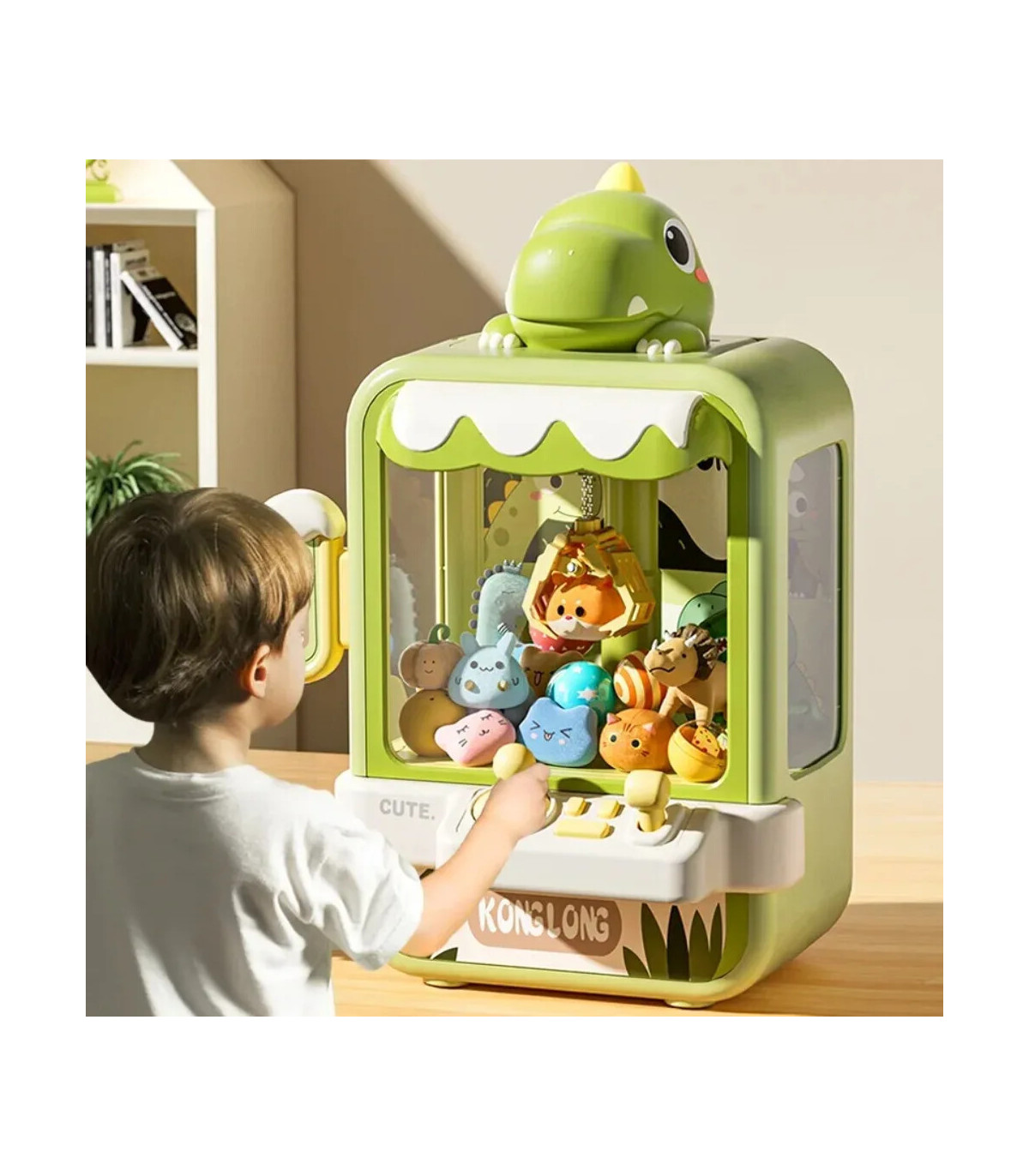 [33404-Dinosaur] Jouet de machine à griffes de dinosaure pour enfants, mini jeu de receveur d\'a