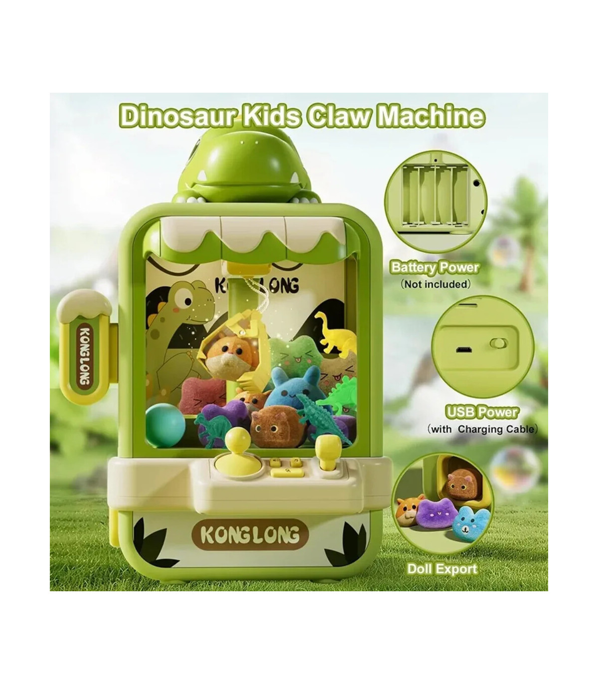 [33404-Dinosaur] Jouet de machine à griffes de dinosaure pour enfants, mini jeu de receveur d\'a