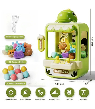 [33404-Dinosaur] Jouet de machine à griffes de dinosaure pour enfants, mini jeu de receveur d\'a
