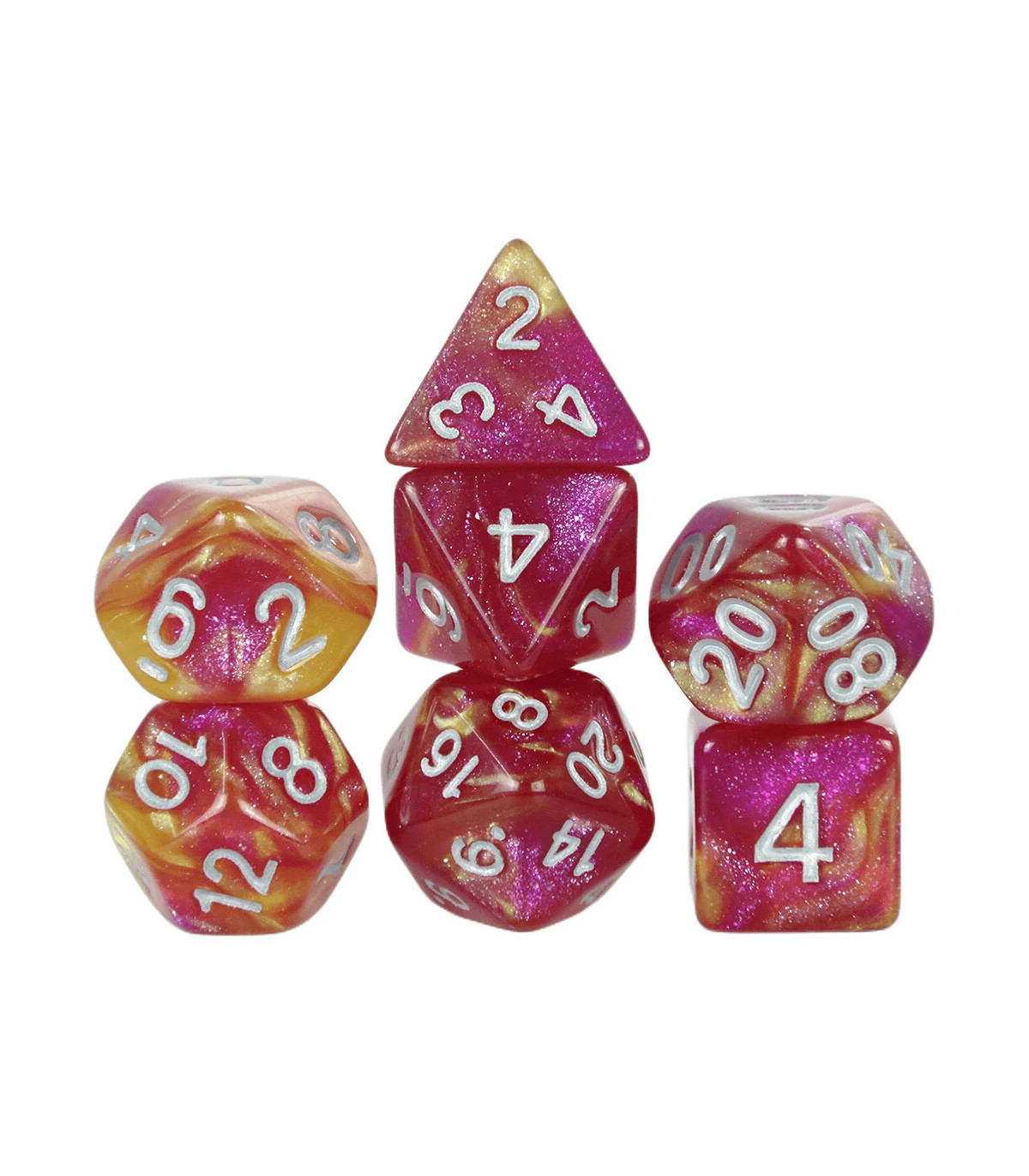 [Bourgogne] Jeu de dés polyédriques colorés sur le thème de la galAct, pour petits déjeuners du