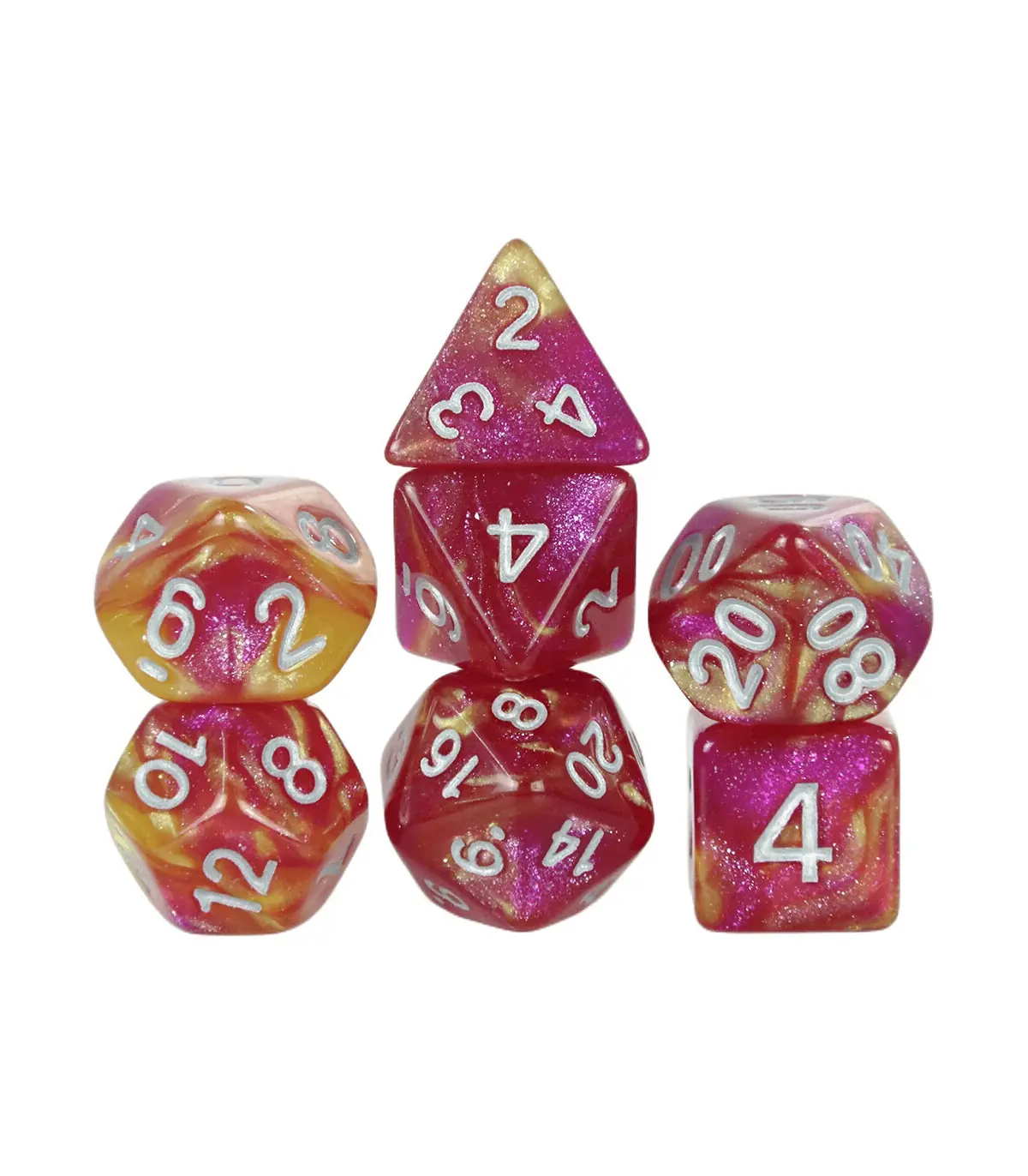 [Bourgogne] Jeu de dés polyédriques colorés sur le thème de la galAct, pour petits déjeuners du