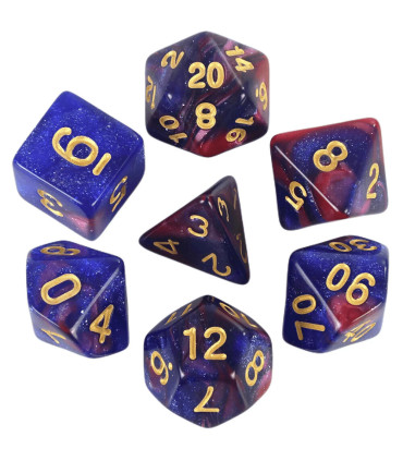 [Bourgogne] Jeu de dés polyédriques colorés sur le thème de la galAct, pour petits déjeuners du