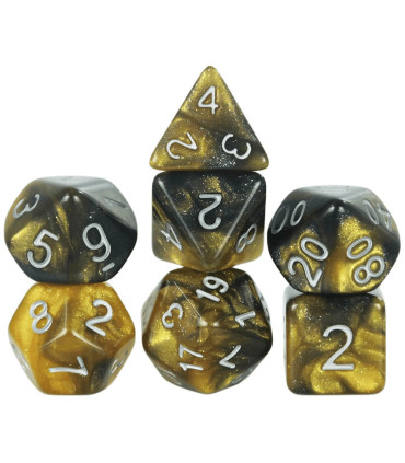 [YELLOW] Jeu de dés polyédriques colorés sur le thème de la galAct, pour petits déjeuners du MD