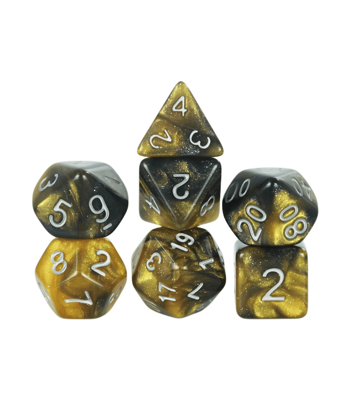 [YELLOW] Jeu de dés polyédriques colorés sur le thème de la galAct, pour petits déjeuners du MD