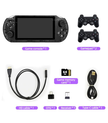 [Black with 2p] Nouvelle Console de jeu portable SF3000HD pour Mame SFC GBA, lecteur de jeu rét