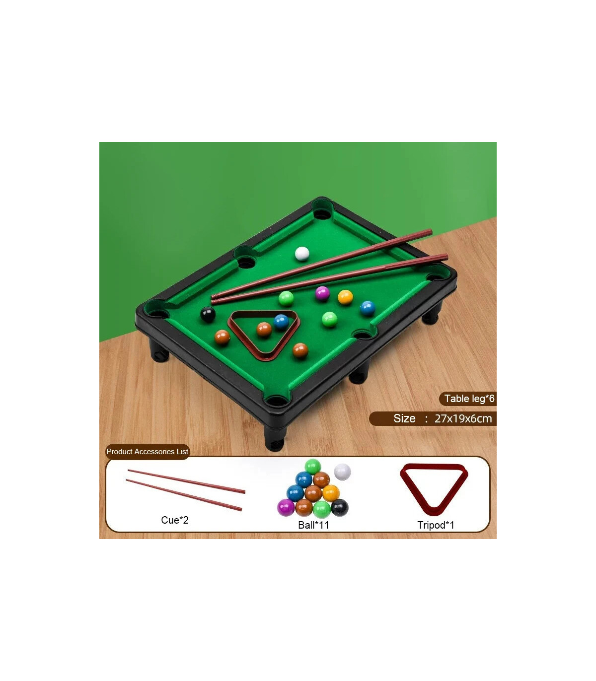 [Billiards] Table de billard pour enfants avec pieds table à billes maison en bois mini jeu de 