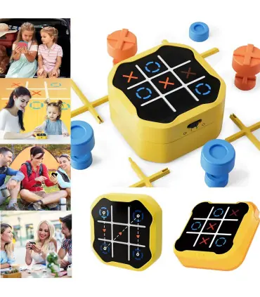 [Type2] Jeu d\'échecs Tic-Tac-Toe, jeux électroniques multifonctionnels, Puzzle Montessori, jeu 