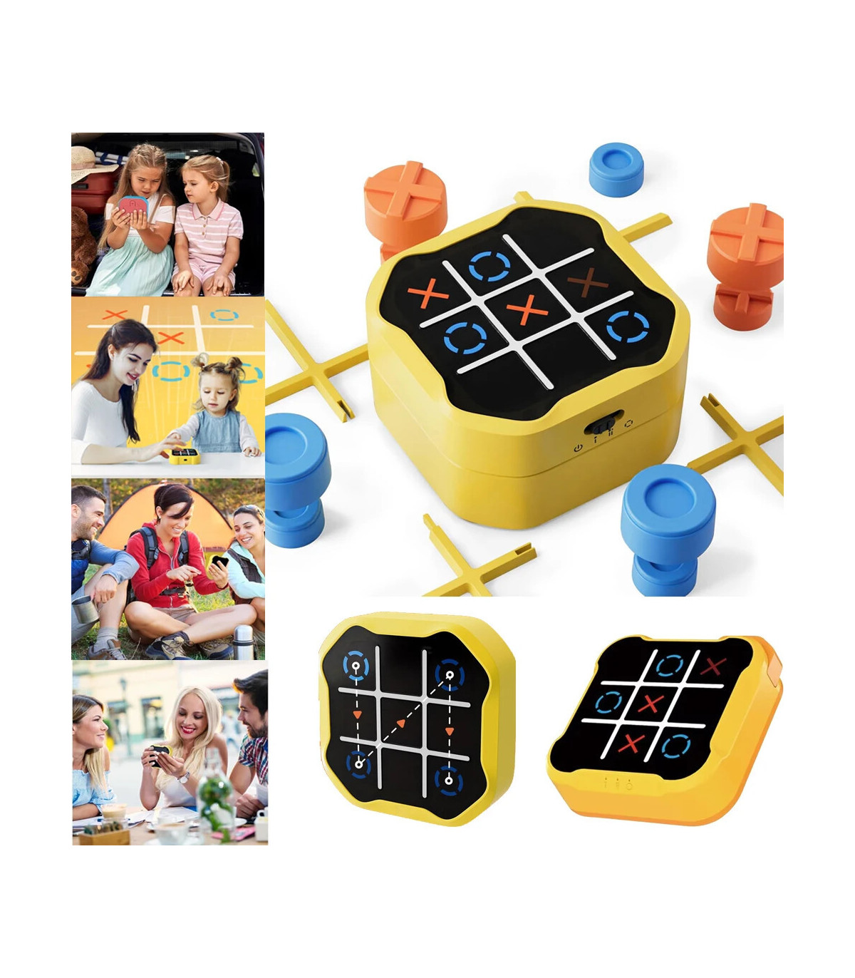 [Type1] Jeu d\'échecs Tic-Tac-Toe, jeux électroniques multifonctionnels, Puzzle Montessori, jeu 