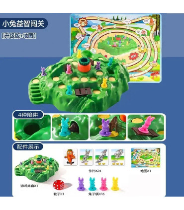 [Upgraded Version] Piège à carottes et lapin, plateau de Table, défi de jeu de défi, fête de fa