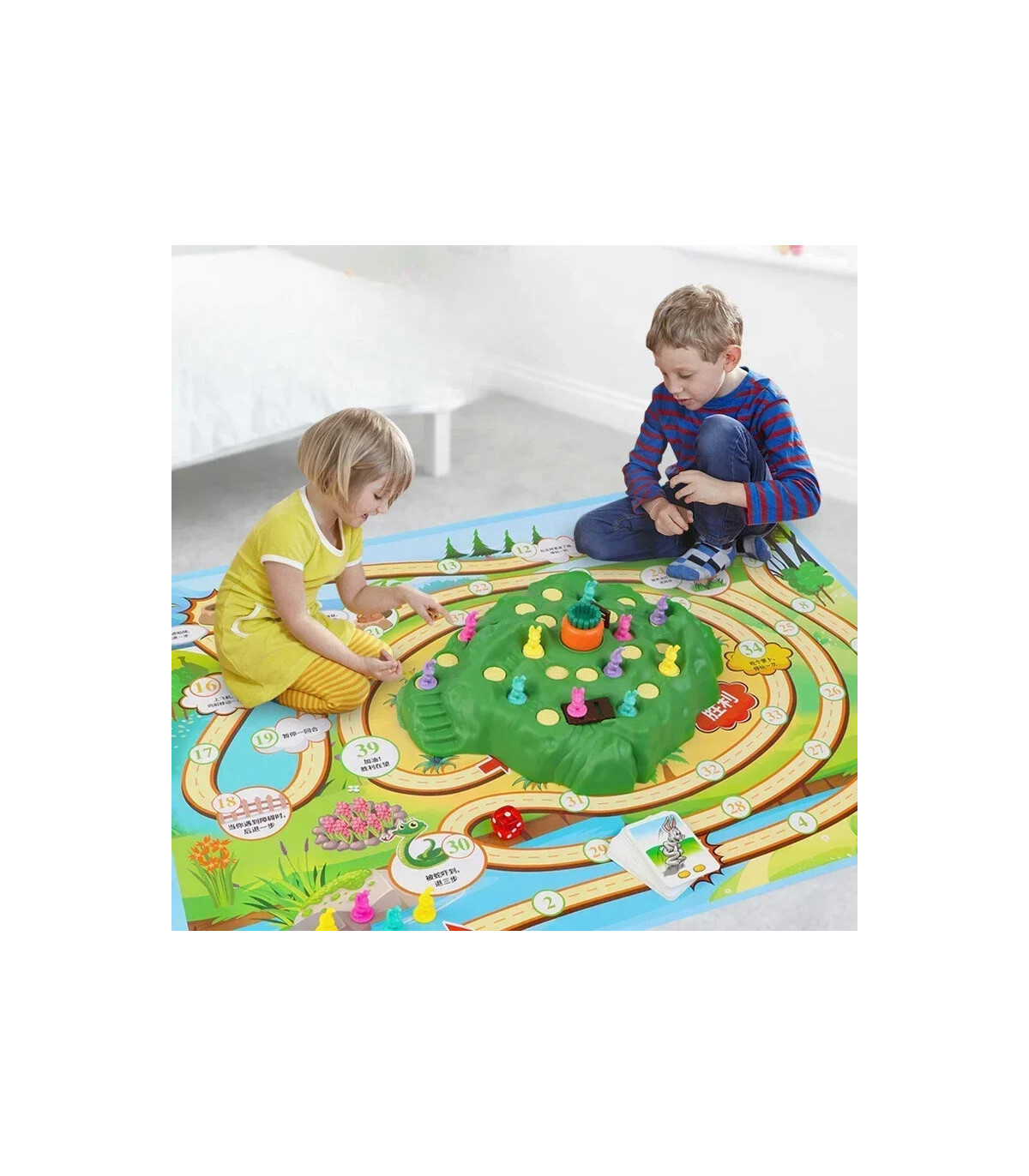 [Upgraded Version] Piège à carottes et lapin, plateau de Table, défi de jeu de défi, fête de fa