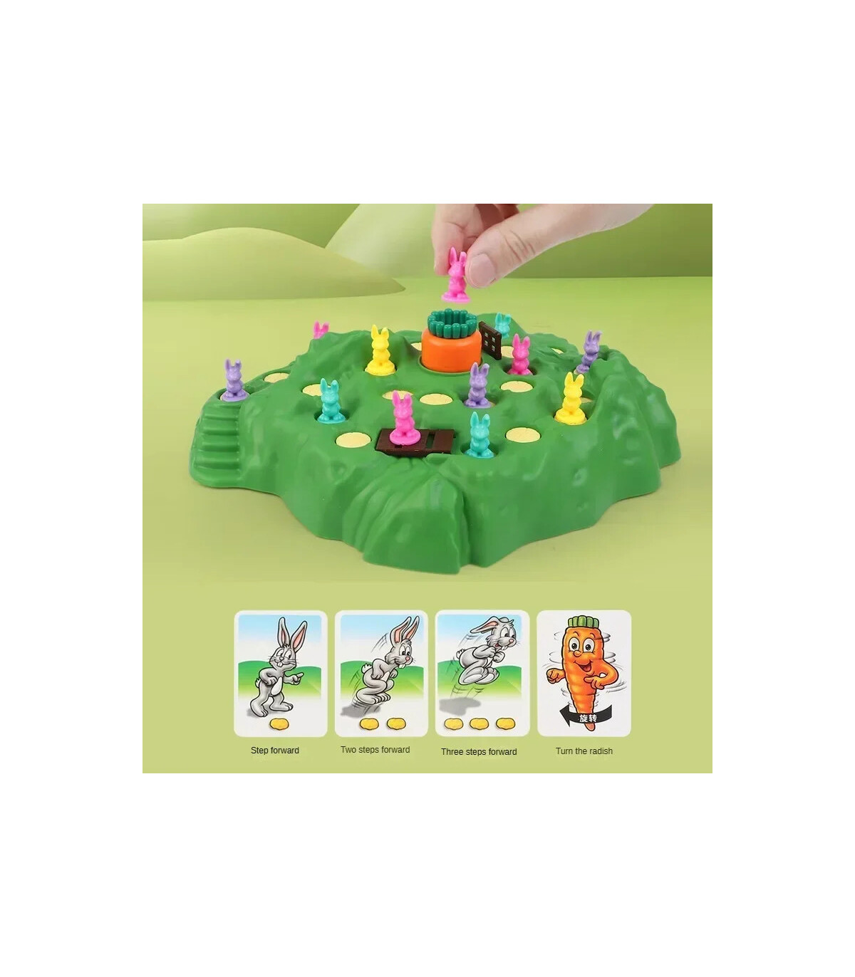 [Upgraded Version] Piège à carottes et lapin, plateau de Table, défi de jeu de défi, fête de fa