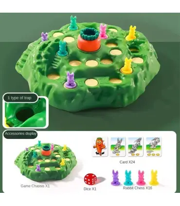[Basic Version] Piège à carottes et lapin, plateau de Table, défi de jeu de défi, fête de famil