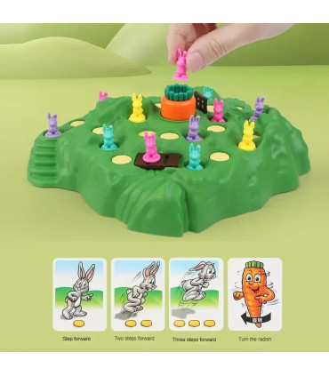 [Basic Version] Piège à carottes et lapin, plateau de Table, défi de jeu de défi, fête de famil