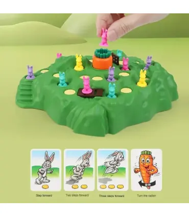 [Basic Version] Piège à carottes et lapin, plateau de Table, défi de jeu de défi, fête de famil