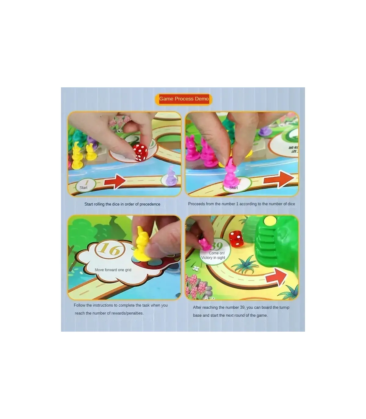 [Basic Version] Piège à carottes et lapin, plateau de Table, défi de jeu de défi, fête de famil